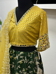 Carnation banarasi lehanga set - Ensemble by Monika